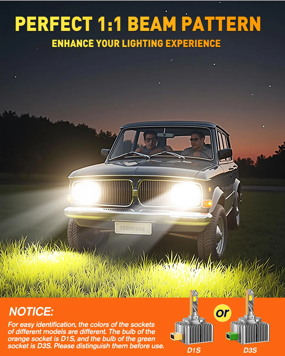 Fahren D3S LED Bulbs, 36000LM 900% Brightness 6500K Cool White (2-Pack) - Image 4