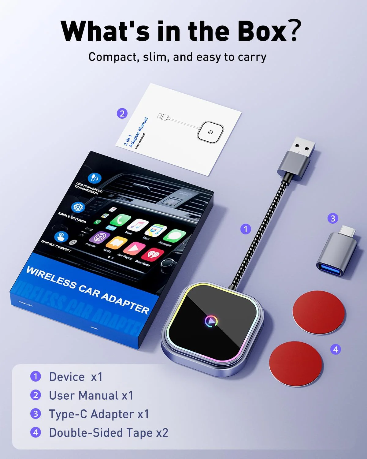 FAHREN 2-in-1 Wireless Carplay Adapter for iPhone & Android - Image 8
