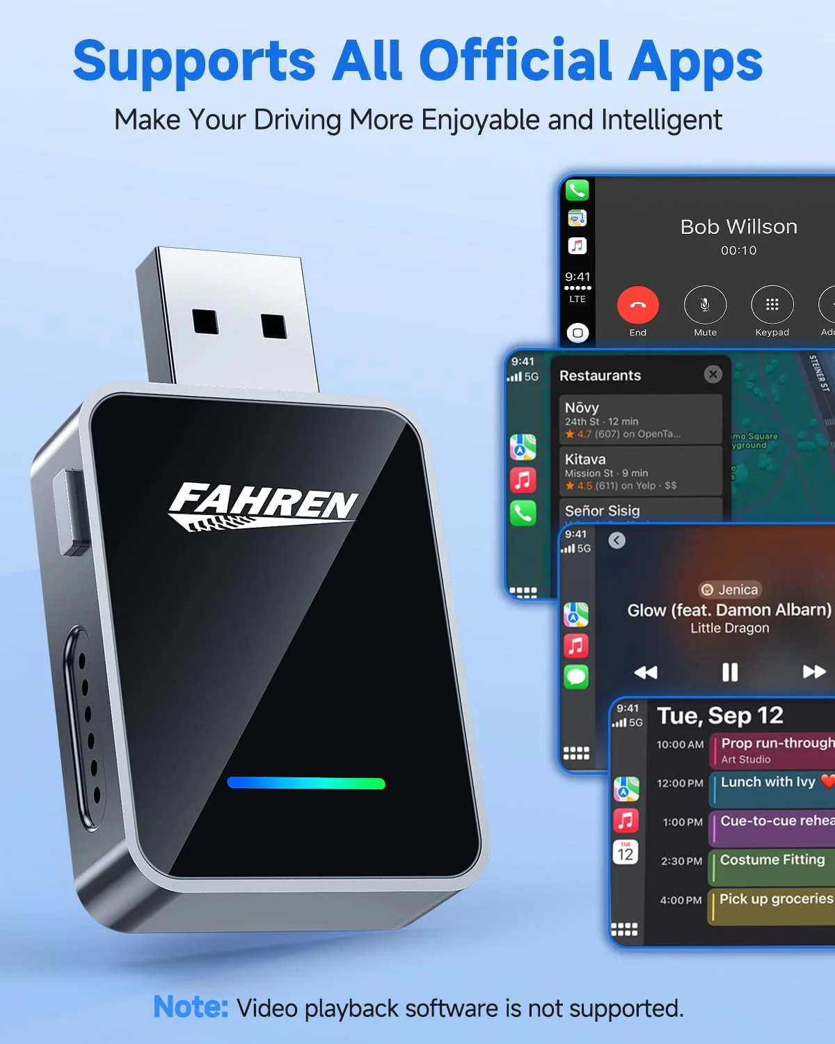 Fahren 2-in-1 Wireless CarPlay Adapter, Plug &amp; Play, One-Click User Switching - Image 12