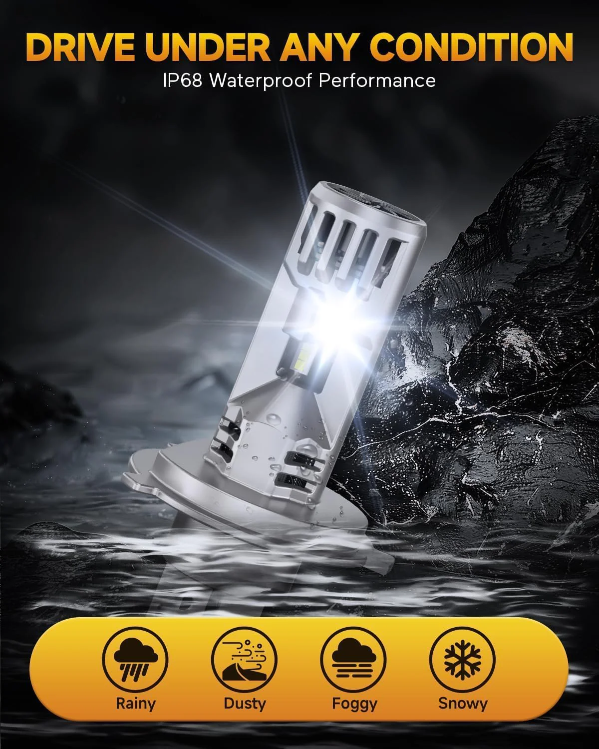 FAHREN 2026 H4 9003 LED Headlight Bulbs 800% Bright, Pack of 2 - Image 7