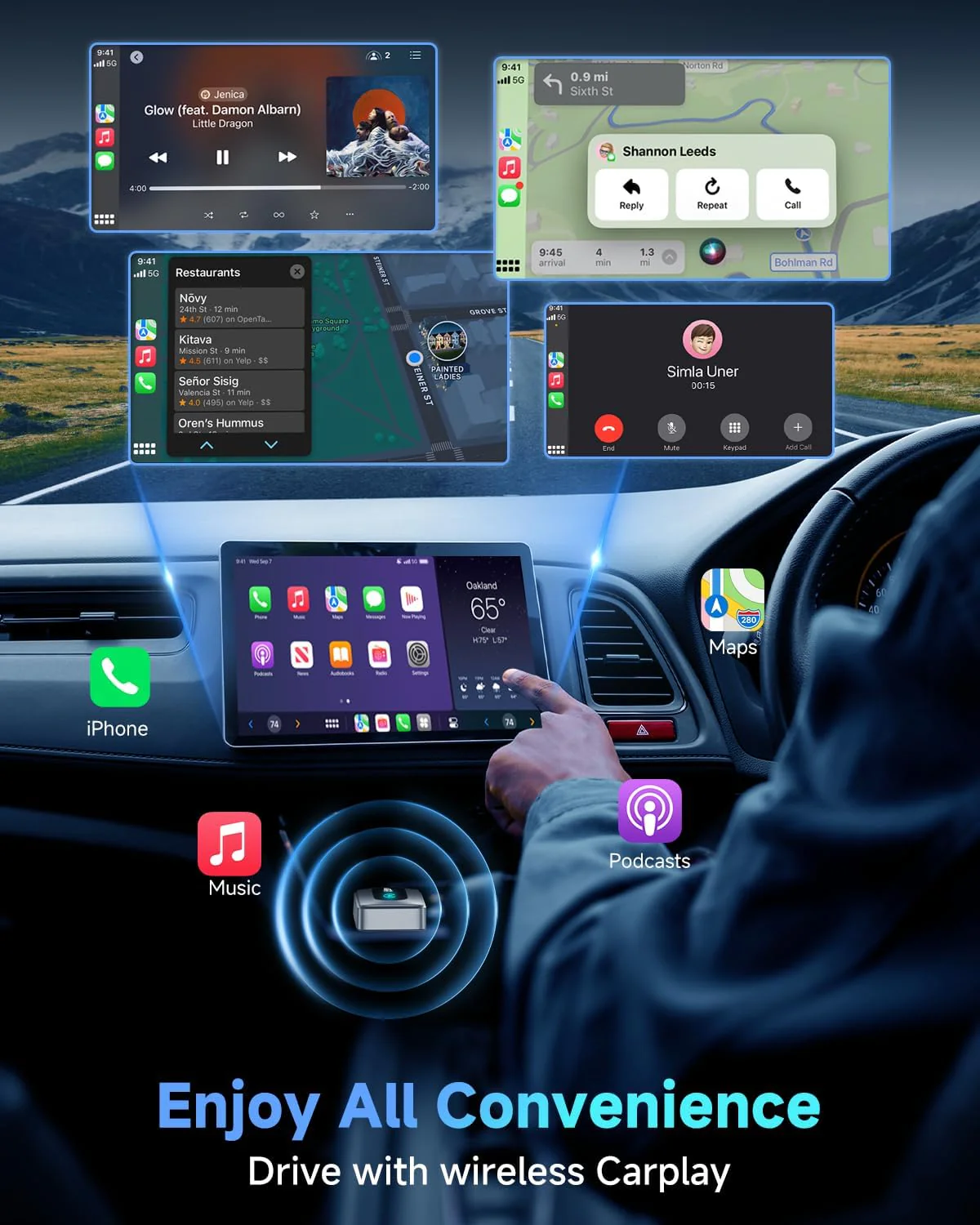 FAHREN 2026 Latest Upgraded Wireless CarPlay Adapter for iPhone+ - Image 6