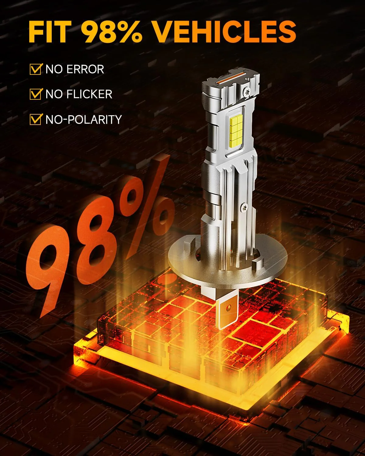 FAHREN 2026 Upgraded H1 Bulb, 1:1 Mini Size H1 Fog Light Bulbs Super Bright 6500K(2-Pack) - Image 5