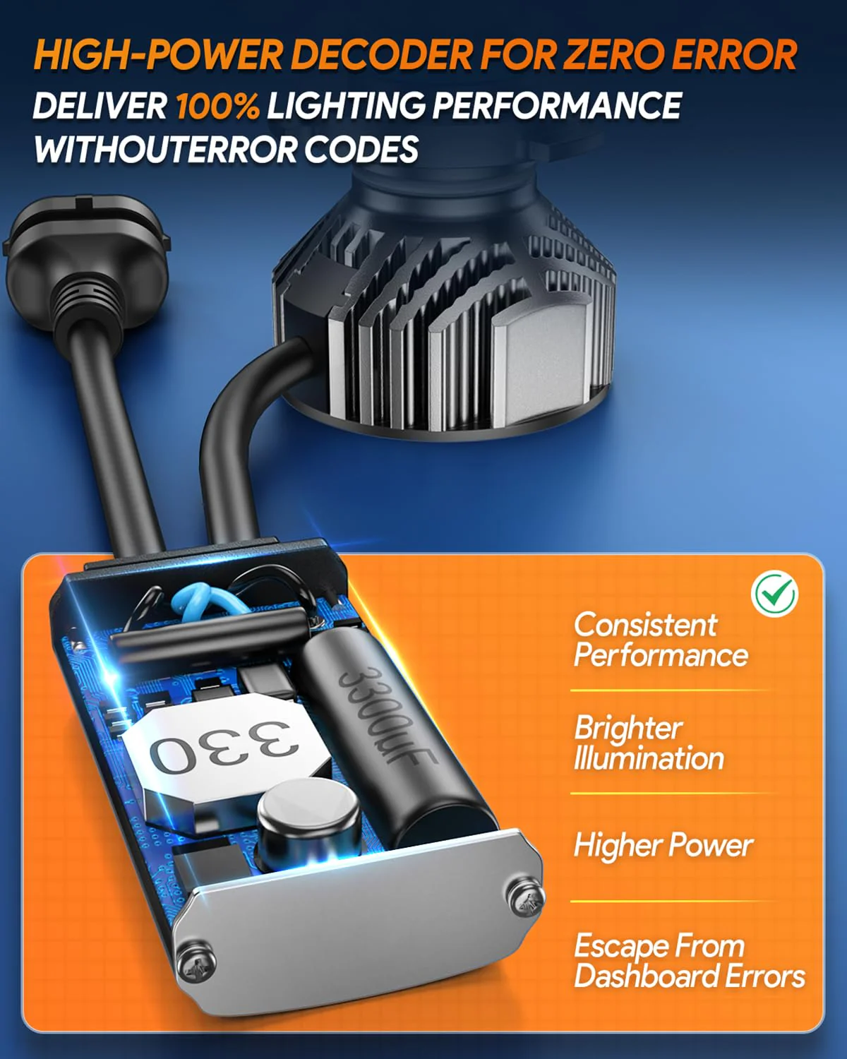 FAHREN 3rd-Gen 9005 Fog Light Bulbs, 6500K, Plug & Play, IP68 Waterproof (2-Pack) - Image 7