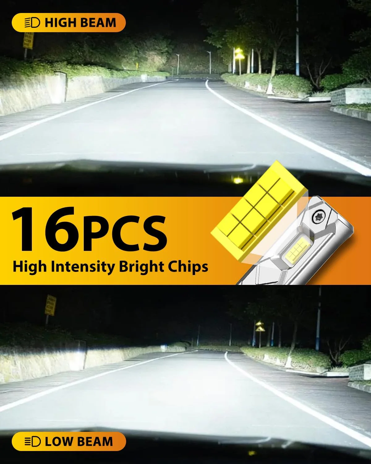 FAHREN 9005 LED Bulbs, 55,000LM, 1000% Brighter, 1:1 Mini Size(2-Pack) - Image 3