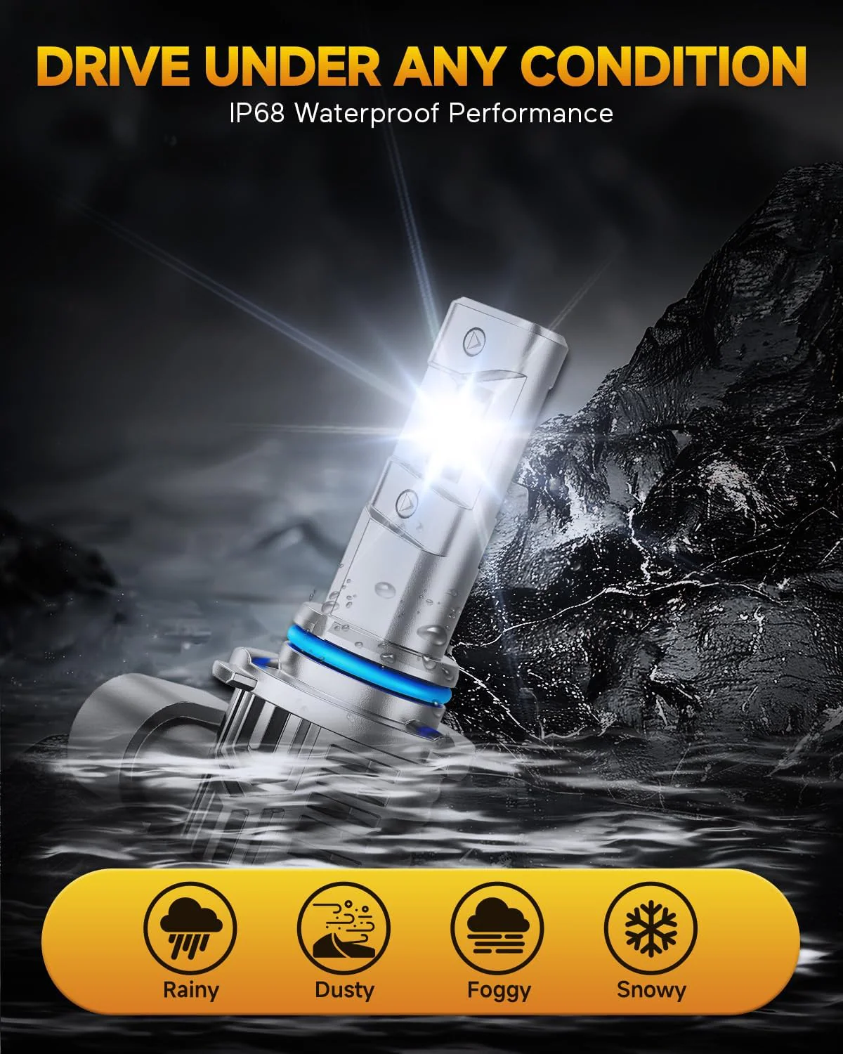 FAHREN 9006 LED Headlight Bulbs 2025 | 6500K Cool White, Pack of 2 - Image 7