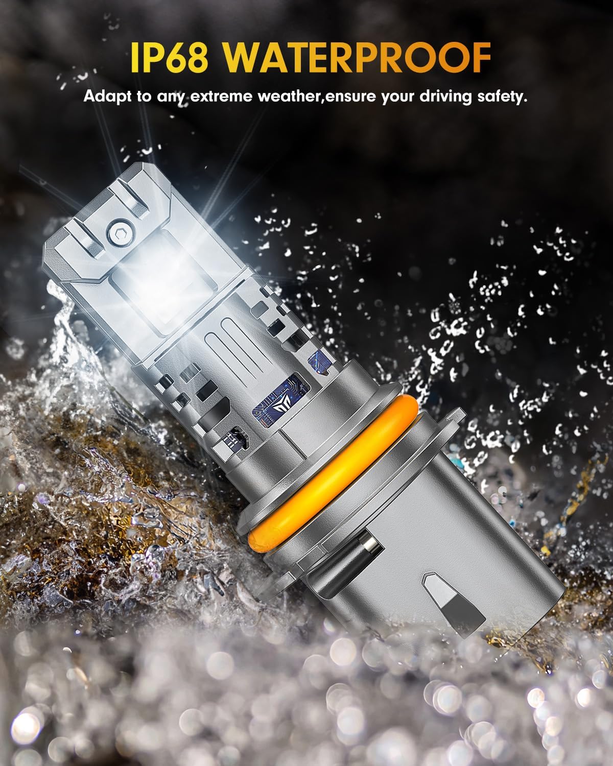 Fahren 9007 HB5 LED Headlight Bulbs, 90000LM 12X Brighter 1:1 Size 2pc - Image 7