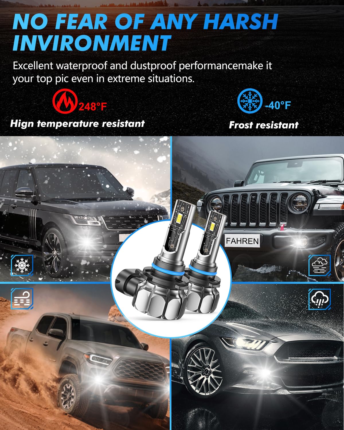FAHREN H10/9145/9140 LED Driving Fog Light Bulbs (2-Pack) - Image 6