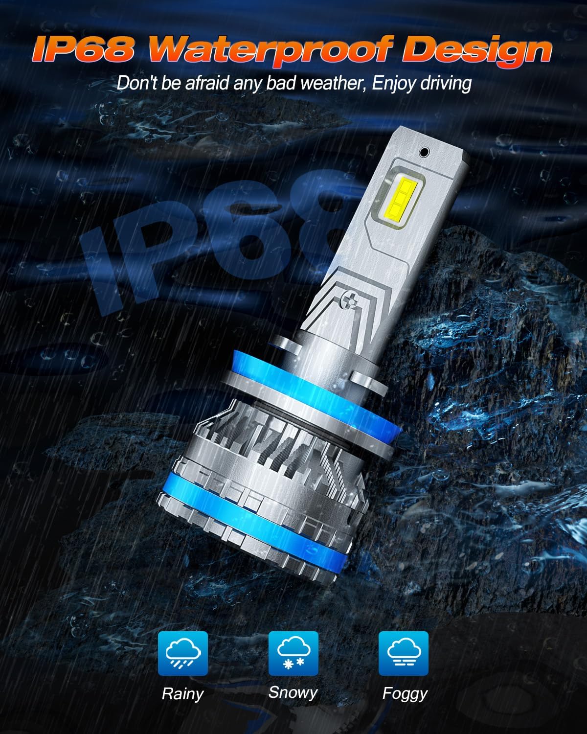 FAHREN H11/H8/H9 LED Bulbs – 120W 40,000LM, 6500K, Canbus Fog Lights (2-Pack) - Image 7