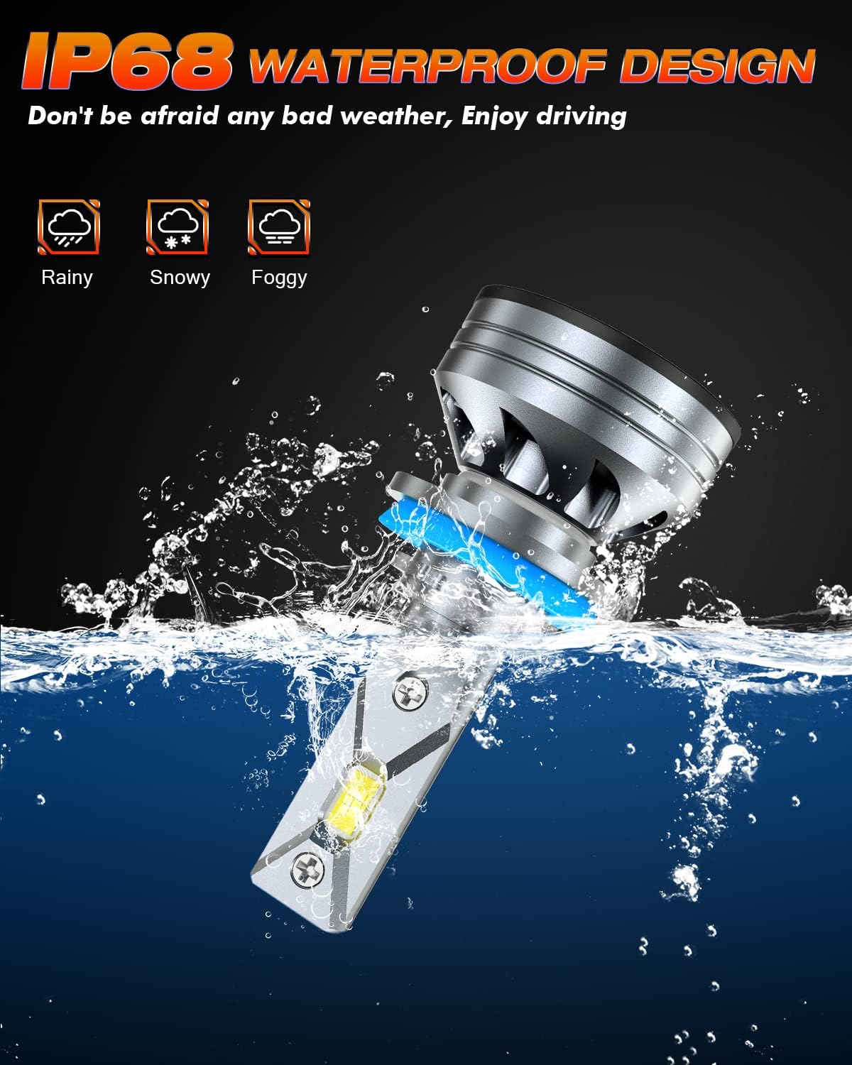 FAHREN H11/H8/H9 LED Bulbs| 800% Brightness 6500K (2-Pack) - Image 5