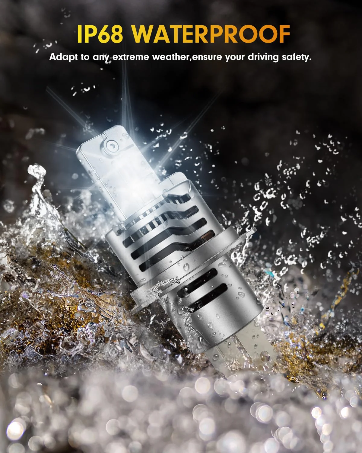 Fahren H4 9003 LED Headlight Bulbs, 60000LM 12X Extreme Bright 2-Pack - Image 7