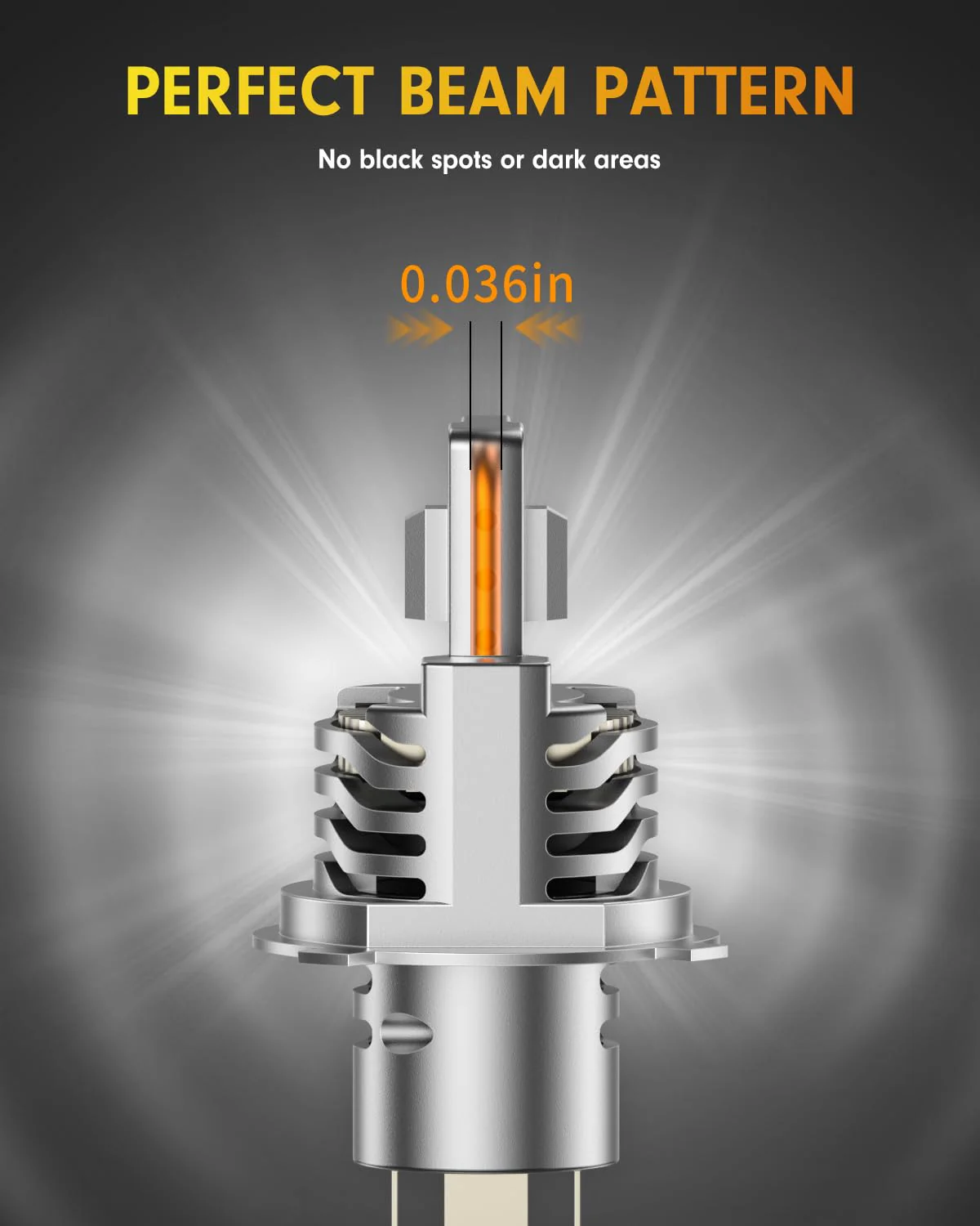 Fahren H4 9003 LED Headlight Bulbs, 60000LM 12X Extreme Bright 2-Pack - Image 8