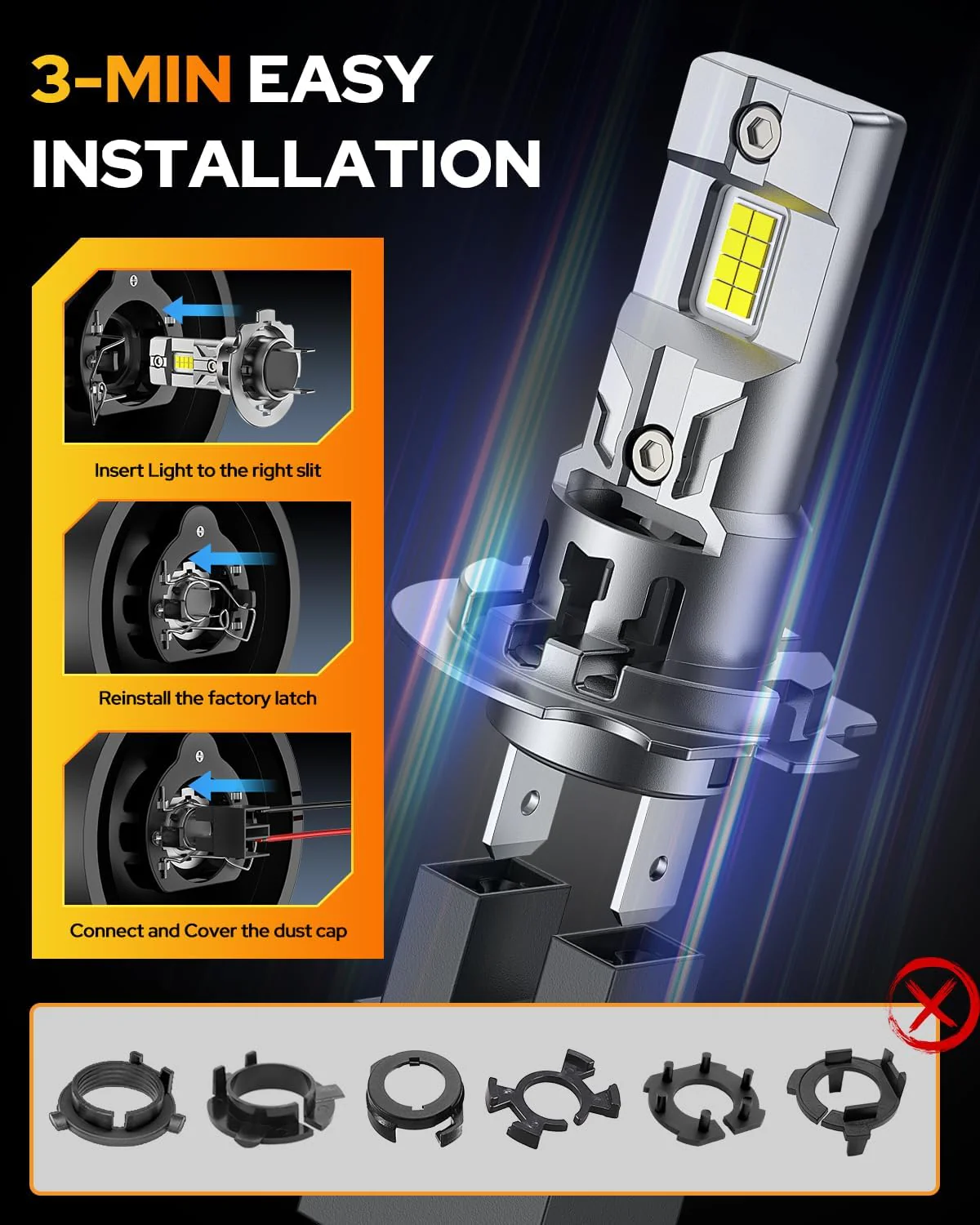 FAHREN H7 Fog Light Bulbs 60,000LM 12X Brighter Plug & Play(2-Pack) - Image 7
