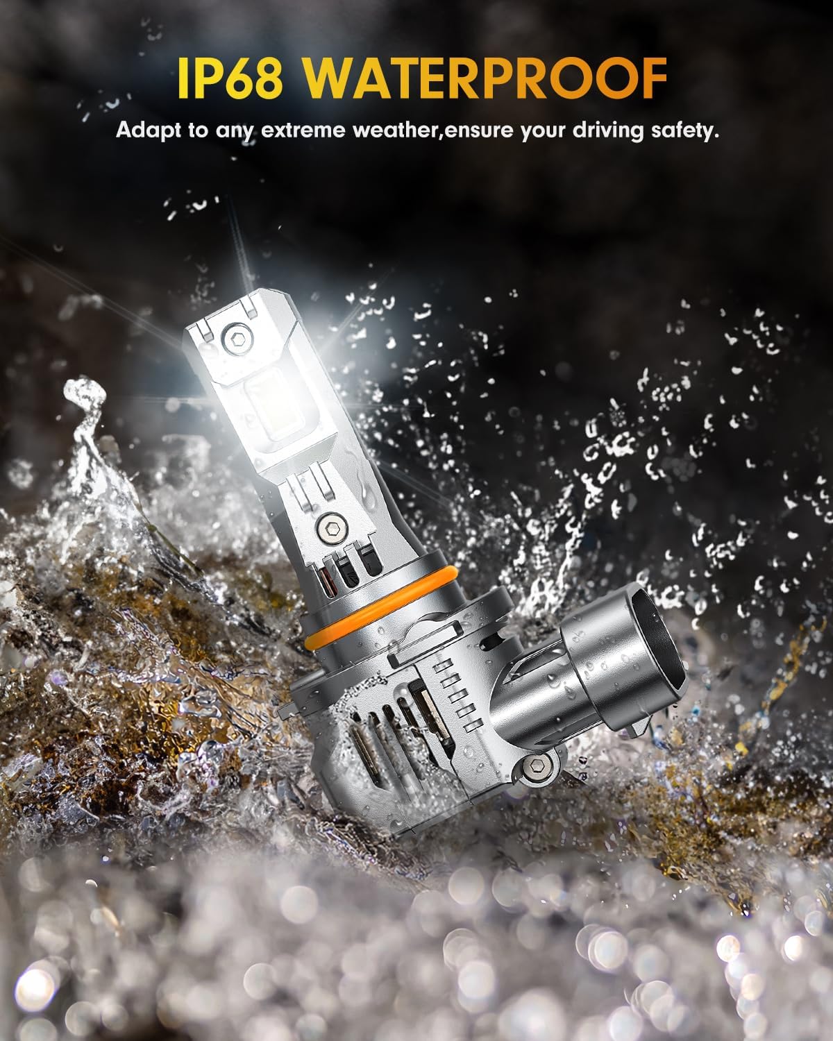 Fahren 9005 HB3 LED Bulb 80000LM, 1200% Extreme Bright 1:1 Size 2pc - Image 4