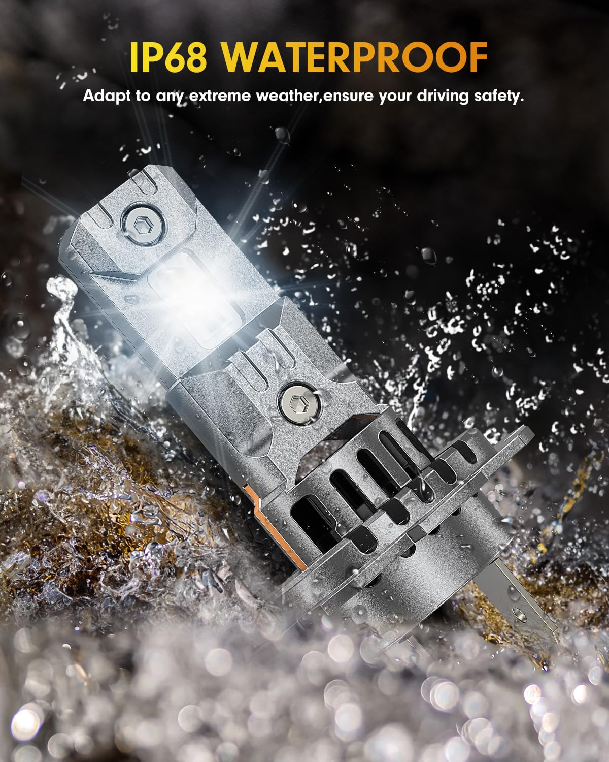 Fahren H7 LED Headlight Bulbs No Adapter Required, Plug & Play 2-Pack - Image 3