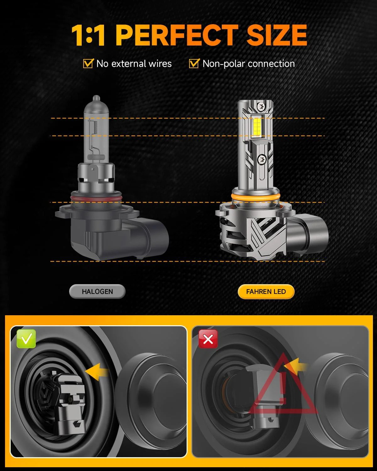 FAHREN Upgraded 9006 Light bulbs, 33000LM [Modern&Brightest] HB4 Light Bulbs(2-Pack) - Image 4