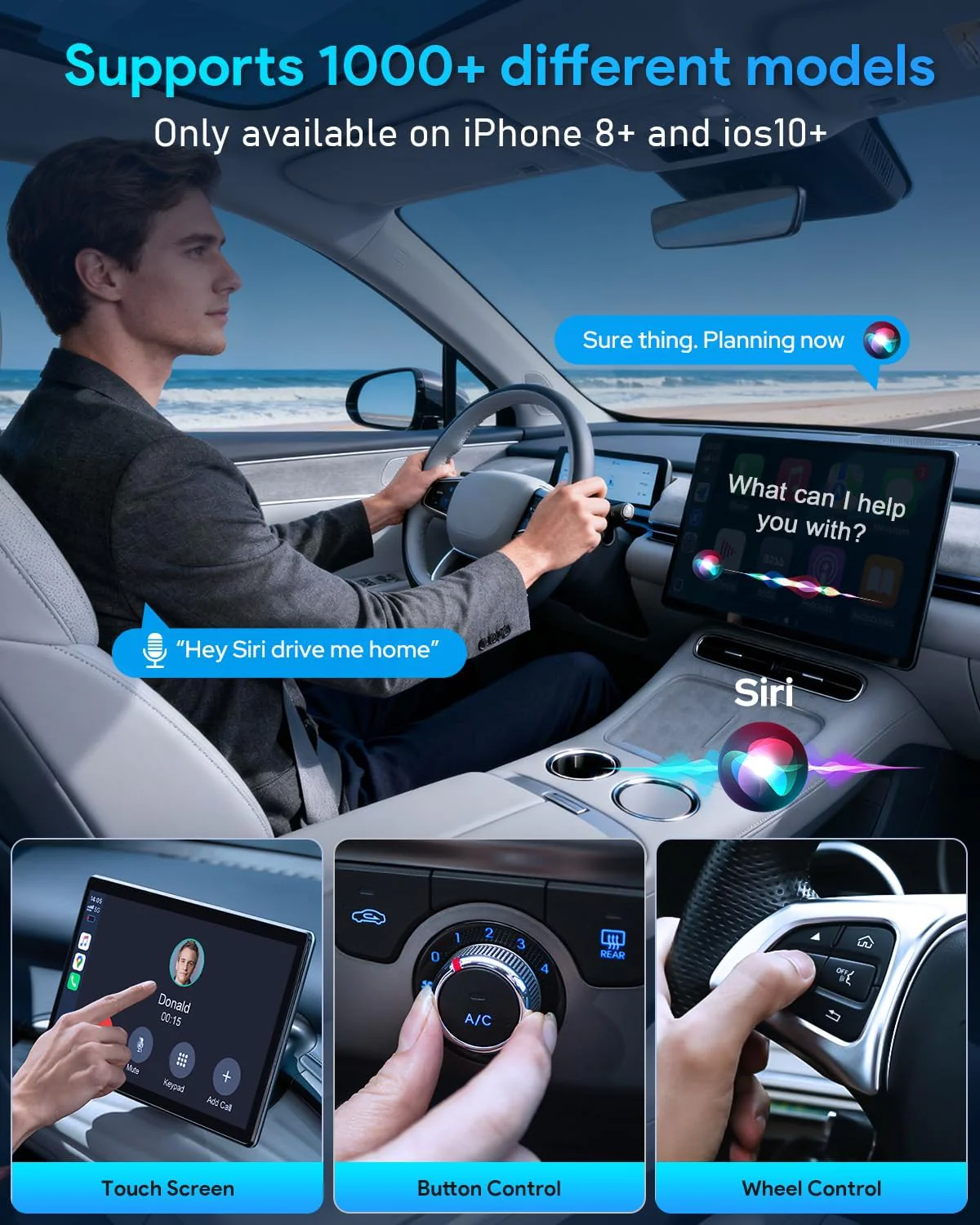 Fahren Wireless CarPlay Adapter, Ultra Mini, 2-in-1 Android Auto - Image 6