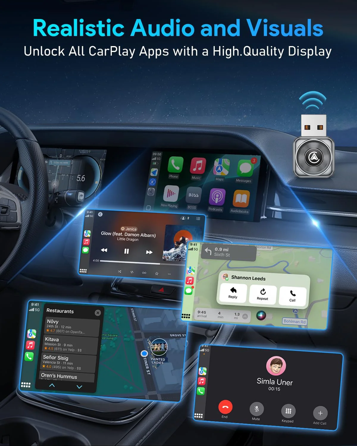 Fahren Wireless CarPlay Adapter, Ultra Mini, 2-in-1 Android Auto - Image 8