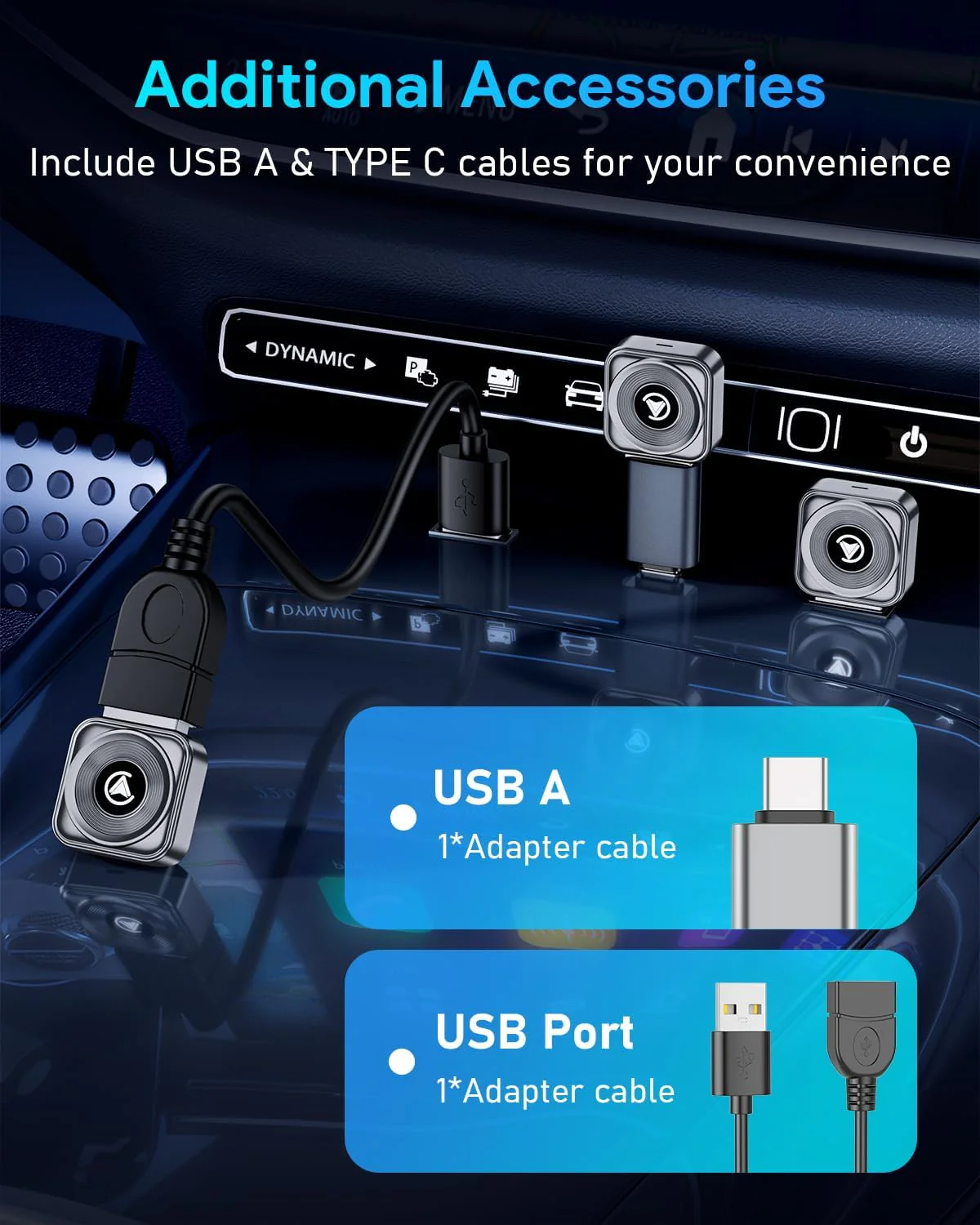 Fahren Wireless CarPlay Adapter, Ultra Mini, 2-in-1 Android Auto - Image 9