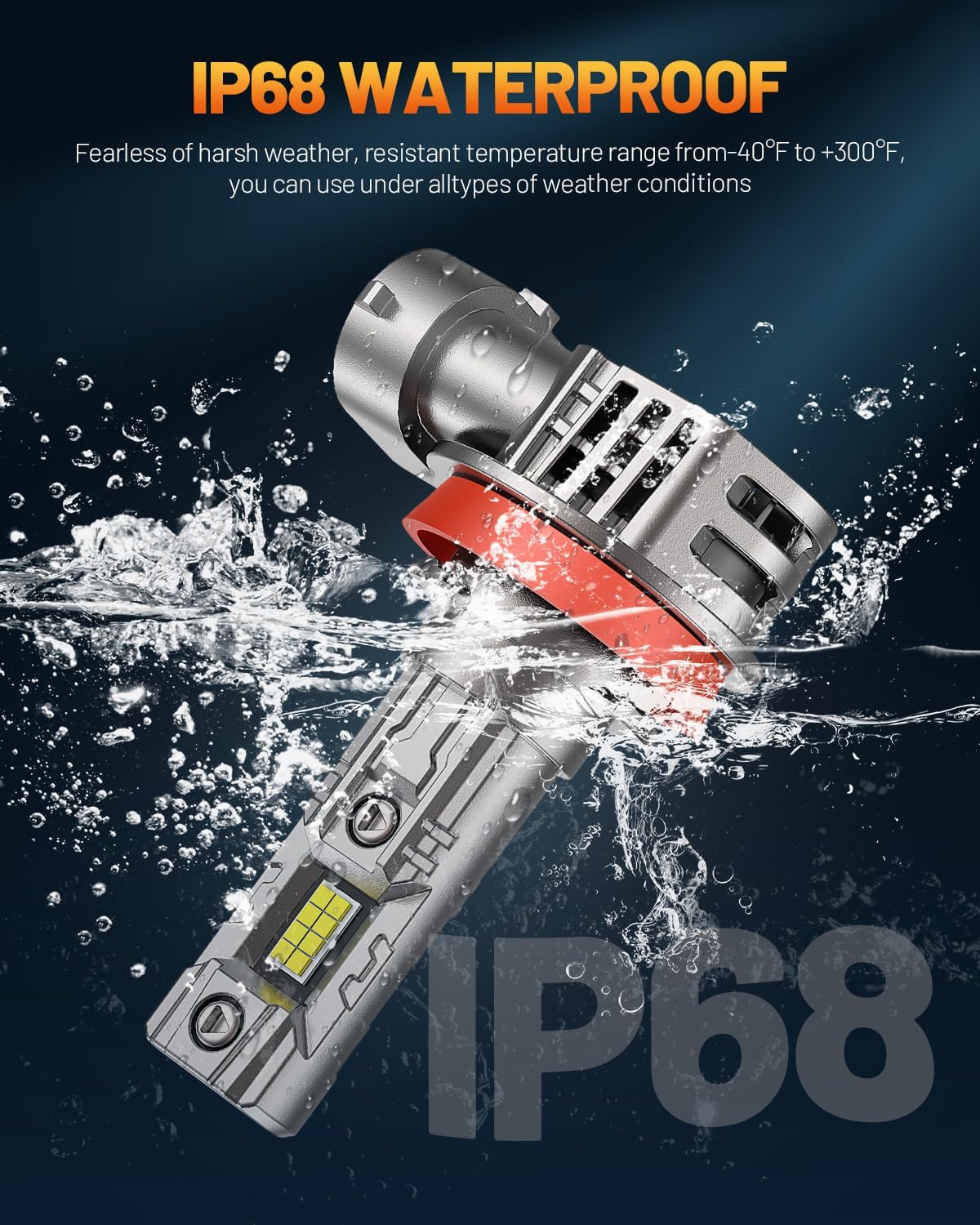 Forenner FAHREN H11/9005 LED Fog Light Bulb Combo, 66,000LM, Plug & Play (4-Pack) - Image 6