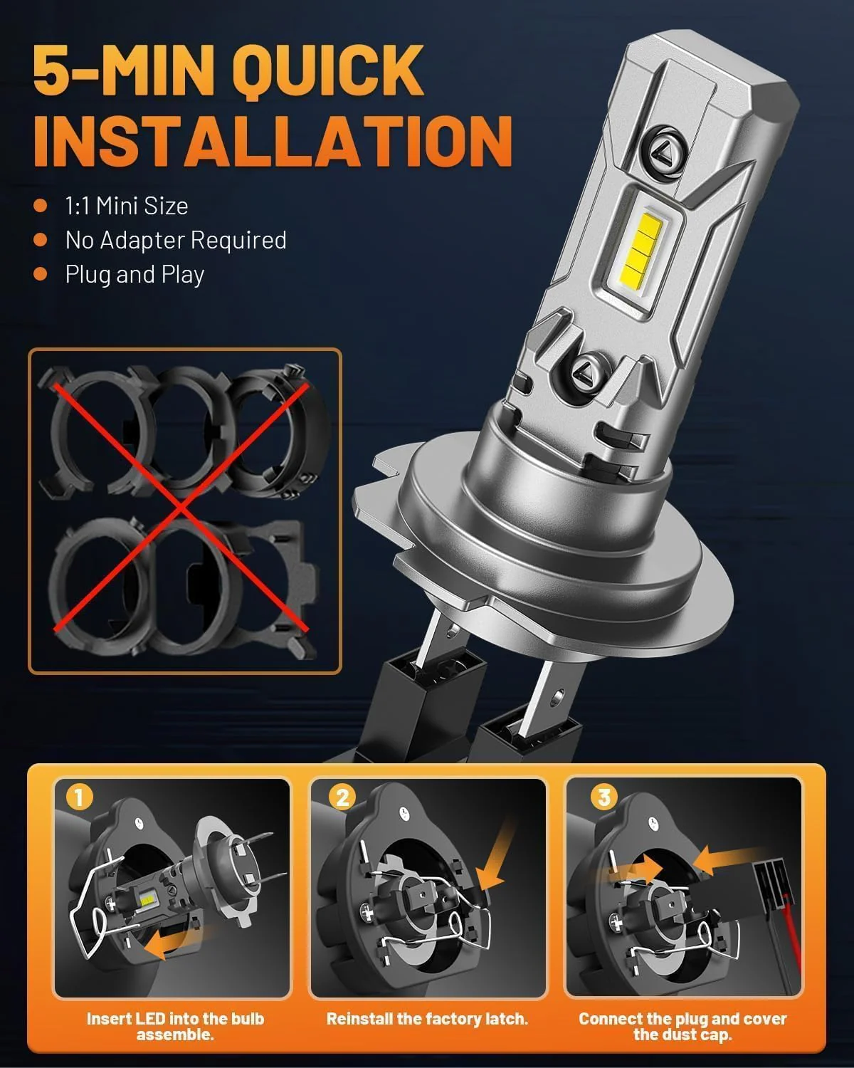 Forenner Fahren Upgraded H7 Light Bulbs (2-Pack) - Image 3