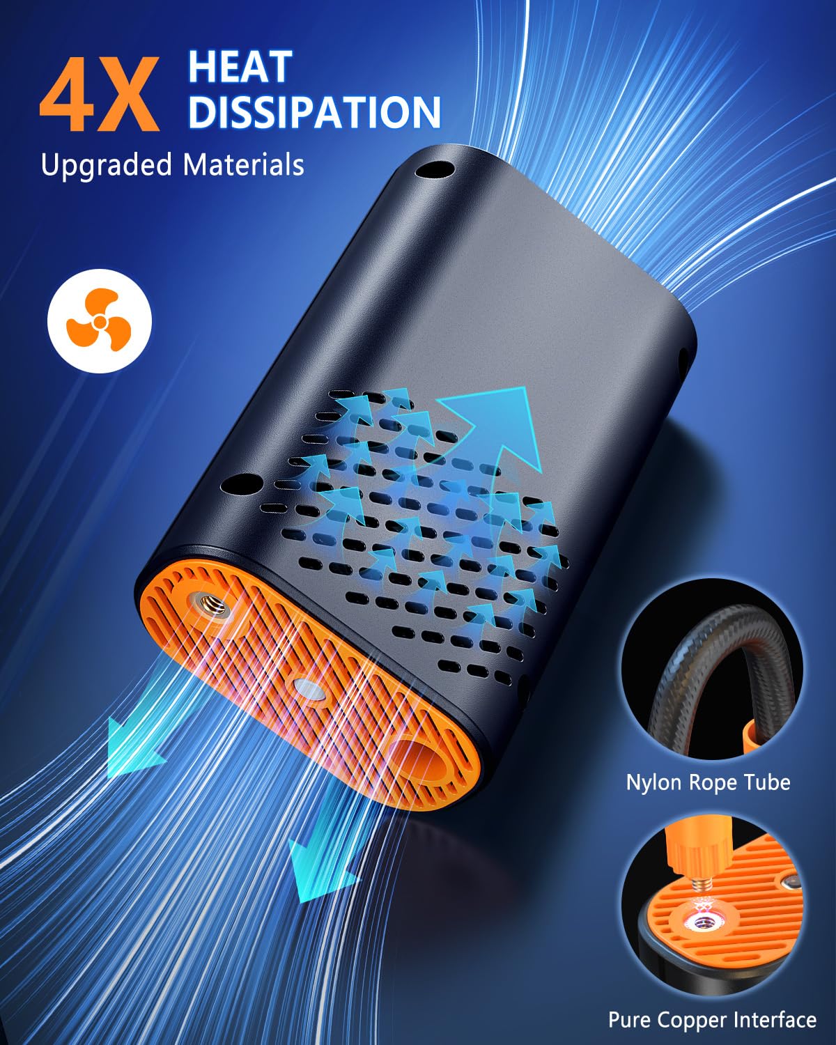 Portable Tire Inflator, 150PSI Cordless Air Compressor for Car, Motorcycle, Bicycle - Image 5
