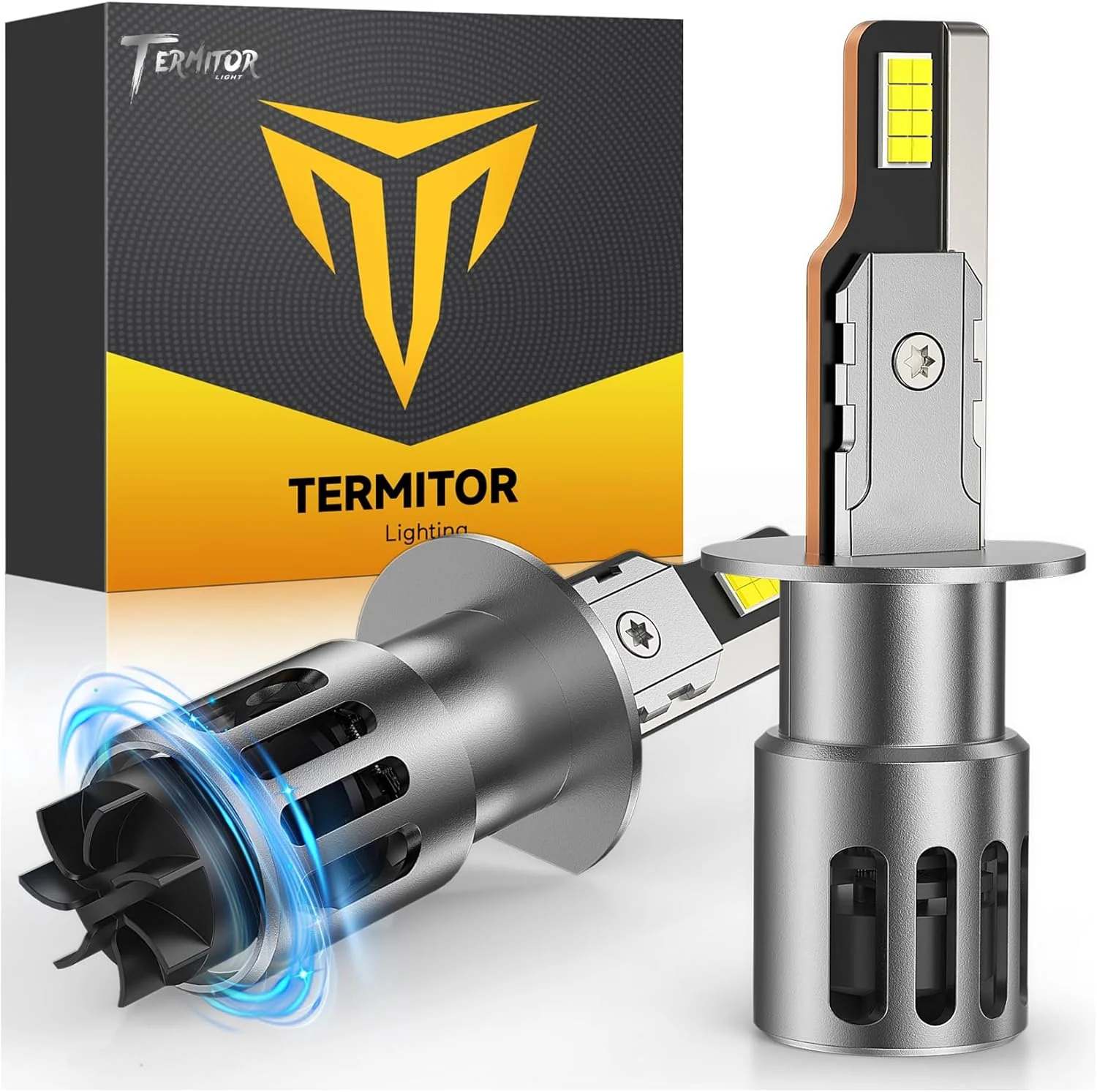 Termitor Latest 𝖧𝟣 Bulbs, 6500K Cool White Super Bright, 1:1 Halogen Size, No Adapter Required, Easy Install Non-Polarity Off Road Fog Lights, Pack of 2 - Image 10