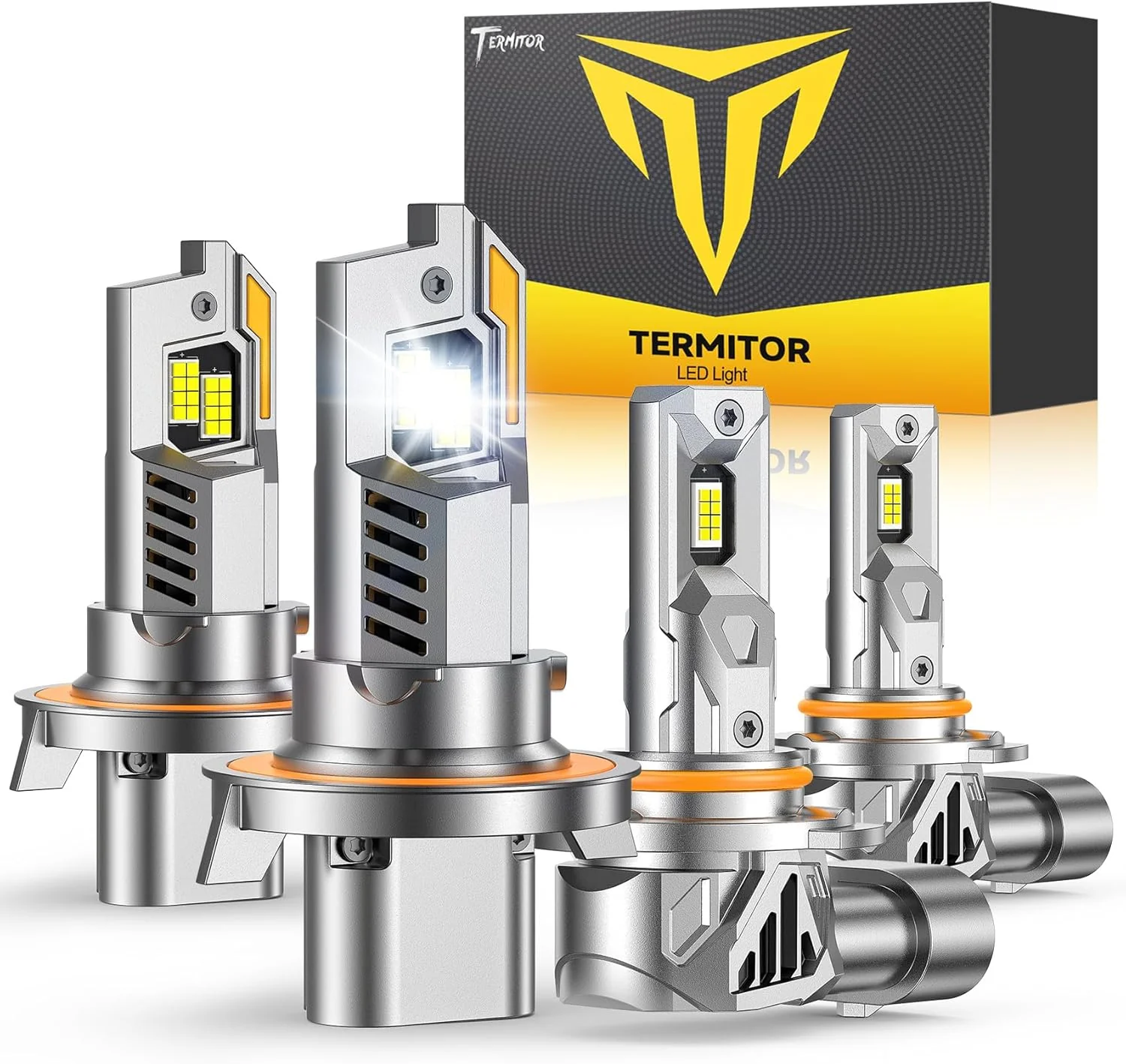 Termitor H13 H10 LED Bulbs Combo for 2004-2014 Ford F-150, 80000LM 4pc
