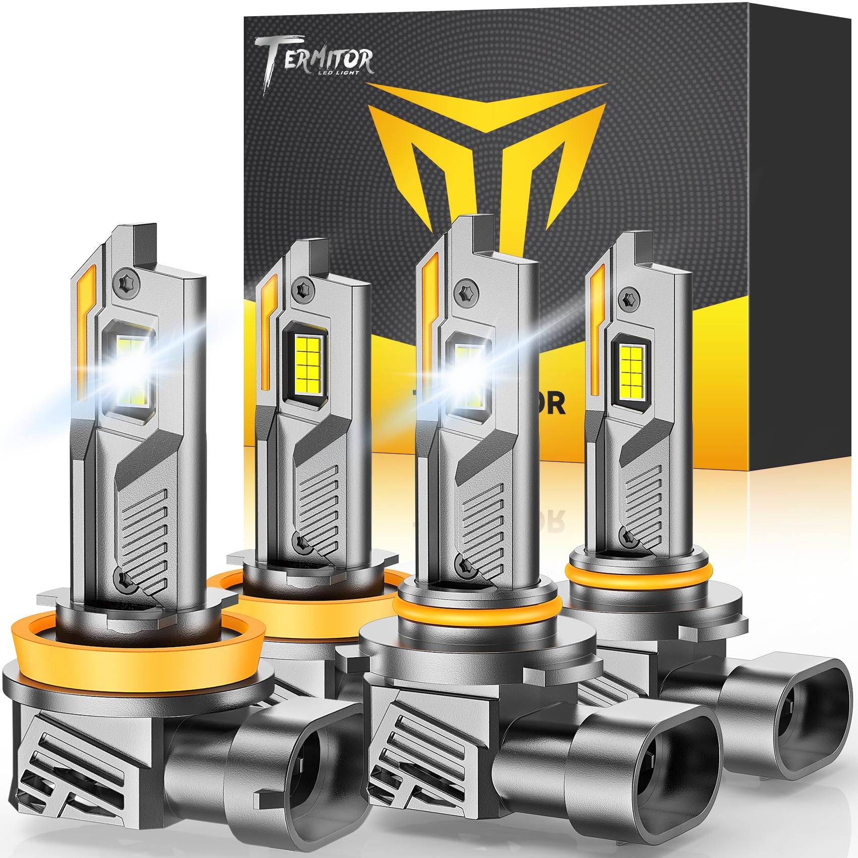 Termitor H13 H10 LED Bulbs Combo for 2004-2014 Ford F-150, 80000LM 4pc - Image 17