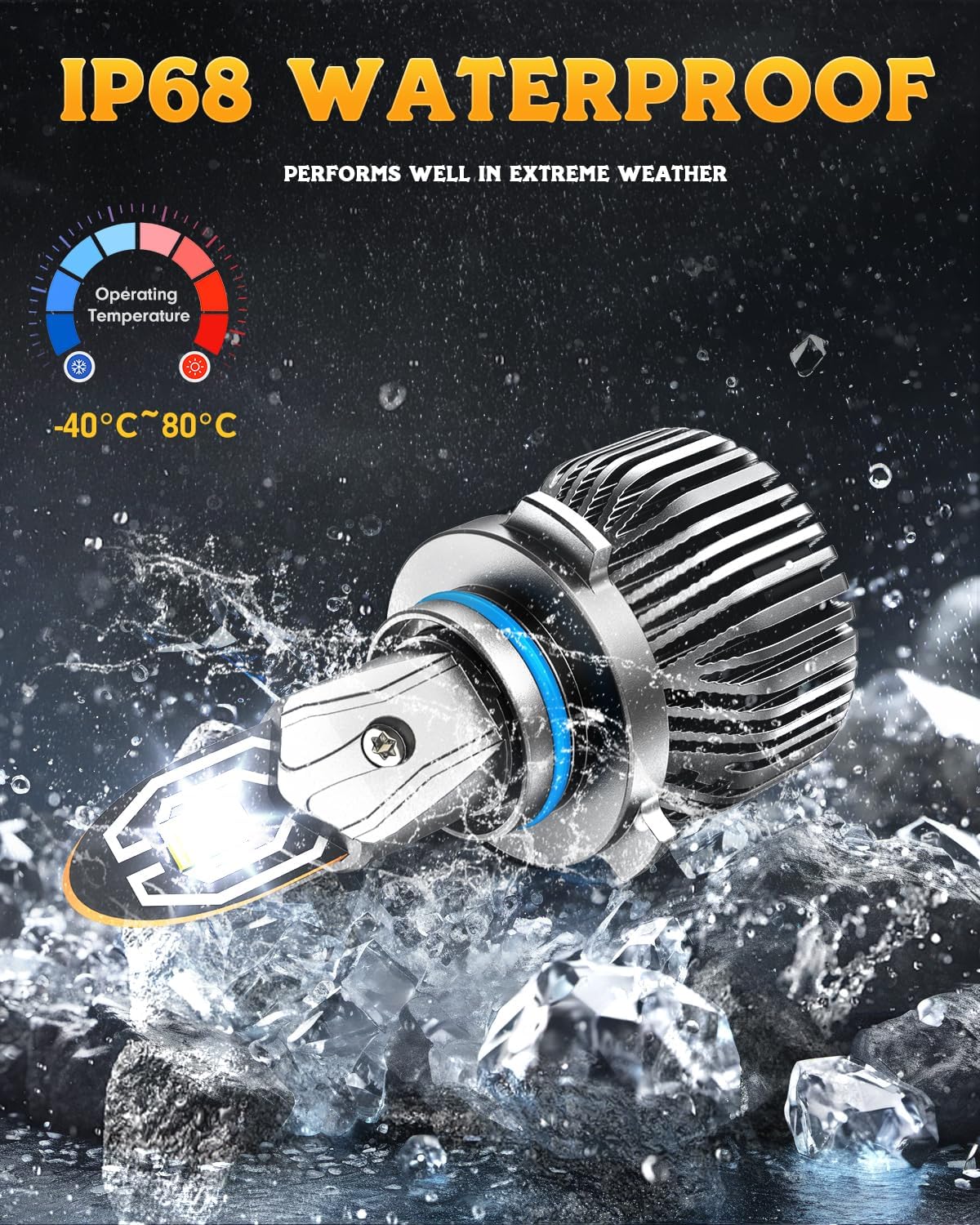 Ursprung 9005/HB3 LED Bulbs, 6500K, CANBUS, IP68 Waterproof (2-Pack) - Image 5