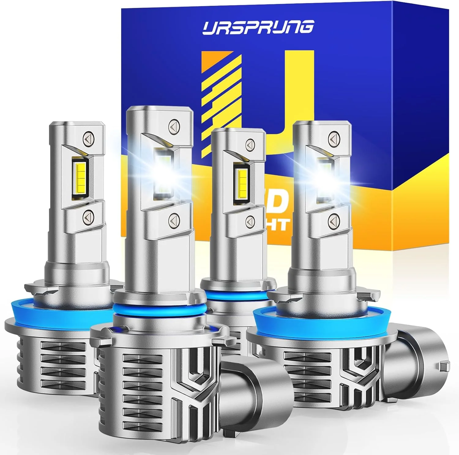 Ursprung H11/H9/H8 9005/HB3 LED Headlight Bulbs Combo 60000LM 900% Brighter 6500K Cool White(4-Pack) - Image 8