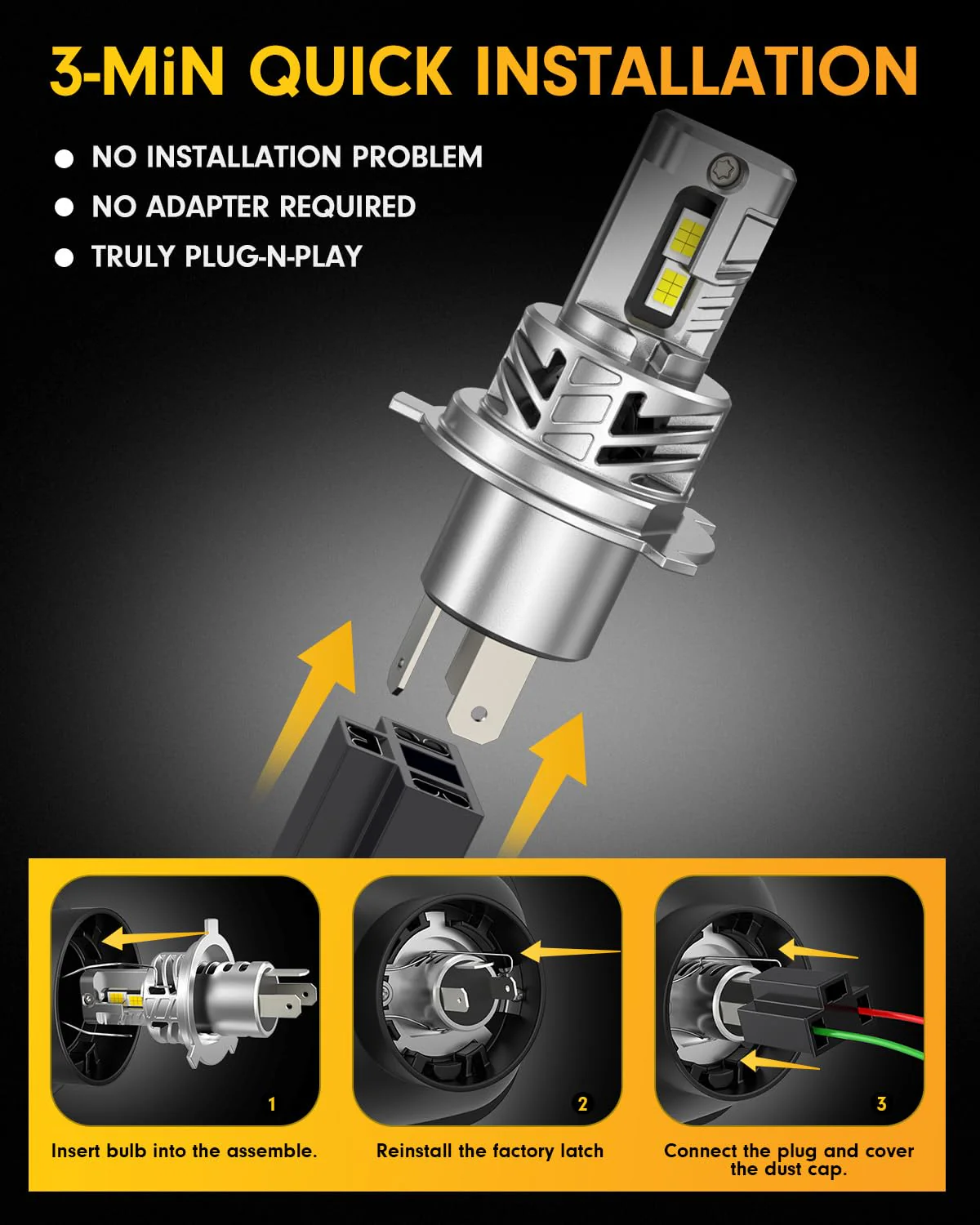 Ursprung Fahren H4 LED Bulbs for Motorcycle (2-Pack) - Image 4