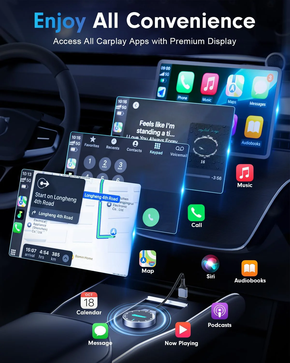 Wireless CarPlay Adapter, 2025 Upgraded, 5X Faster, 2X More Stable, iOS 10+ & 2016+ Cars - Image 5