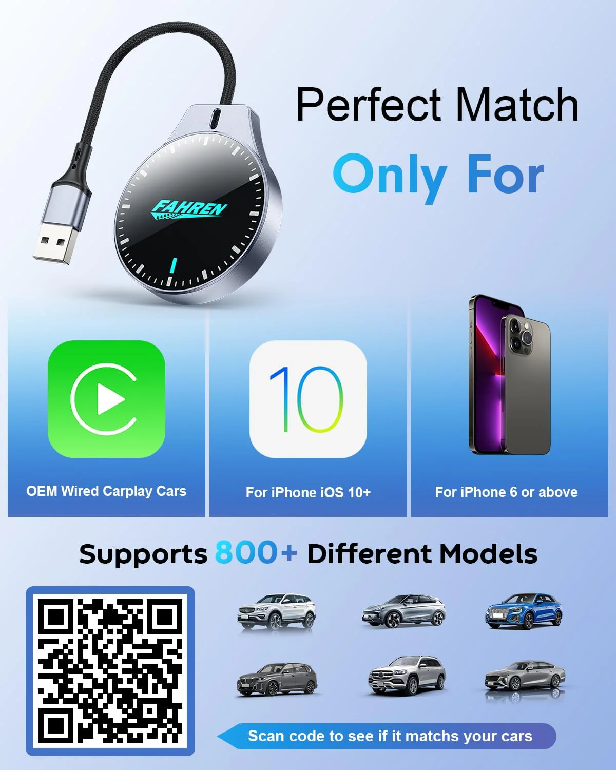 Wireless CarPlay Adapter, 2025 Upgraded, 5X Faster, 2X More Stable, iOS 10+ & 2016+ Cars - Image 6